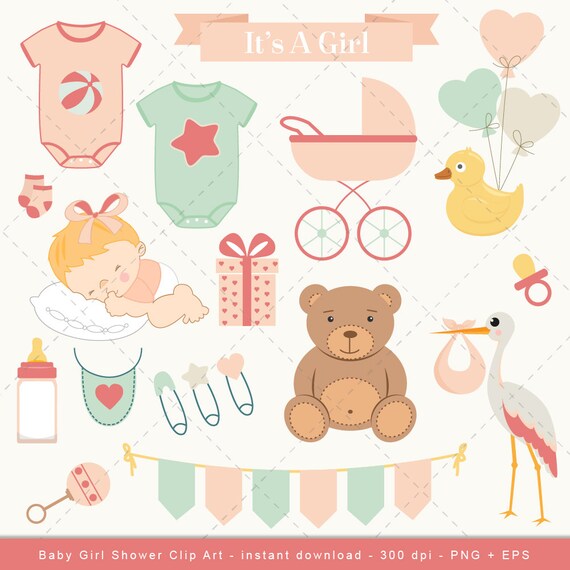 Baby Shower Clip Art Bebe Fille Clip Art Faire Part De Etsy Baby Shower Clip Art Bebe Fille Clip Art Faire Part De Etsy