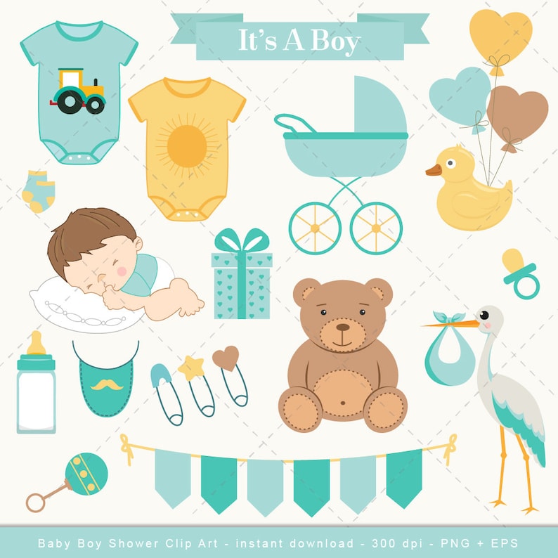 Baby Shower Clip Art Baby Boy Clip Art Birth Announcement
