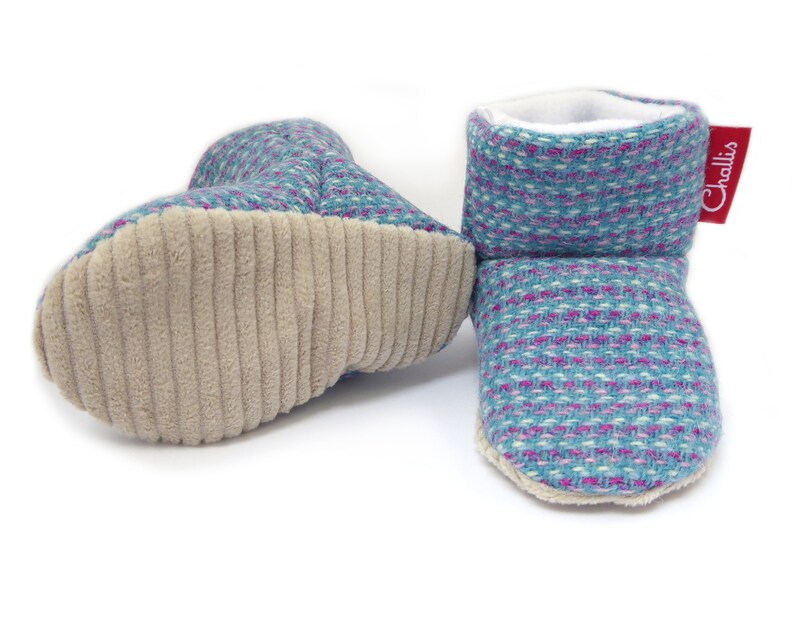 corduroy baby booties