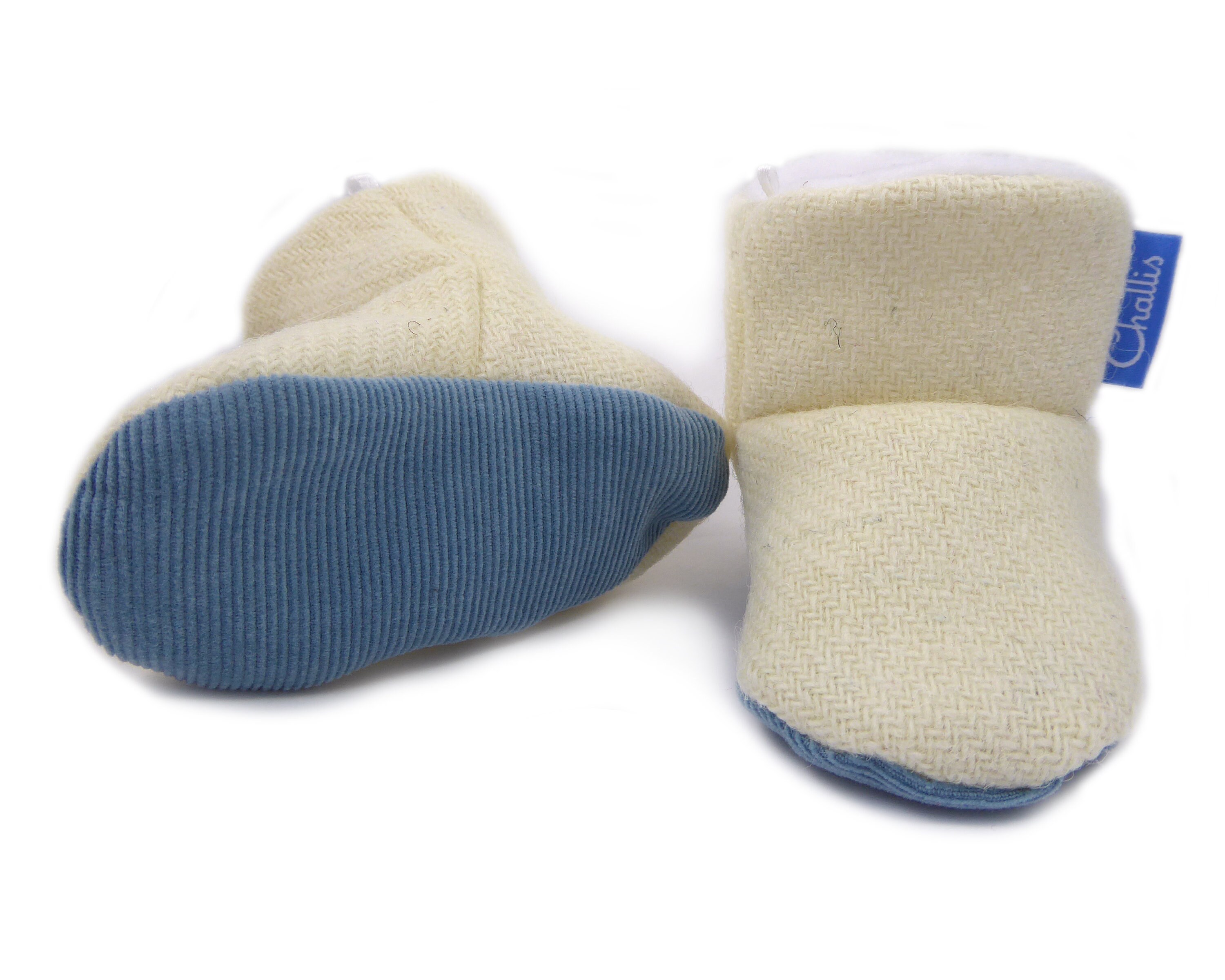 Harris Tweed Booties Baby Boy Newborn Slippers Stay On Baby Etsy