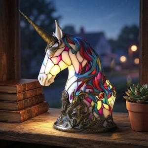 Stain Glass Unicorn - Etsy