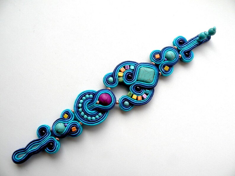 Soutache pulsera Ocean imagen 3