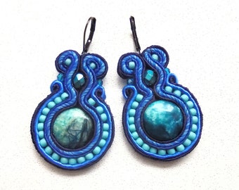 Ohrringe-soutache-soutache Schmuck-soutache Ocean