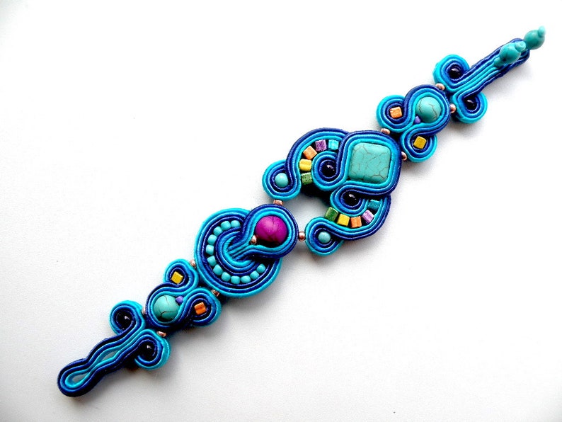 Soutache pulsera Ocean imagen 2