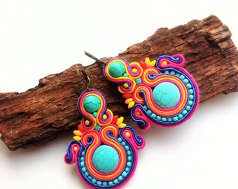 Ohrringe soutache Caribbean