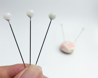 Mother of Pearl Decorative Sewing Pins, 6 mm, Set of 5