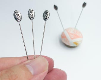 HOPE Metal Bead Sewing Pins, Cross Stitch Finishing, Pincushion Decor, Set of 5