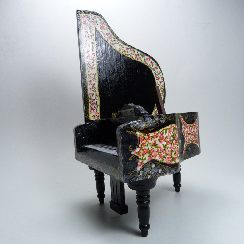 Dollhouse Miniature Hand Painted Piano Dollhouses Dolls Miniatures Lifepharmafze Com