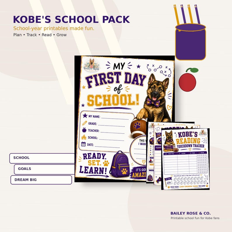 First Day of School Pack | Back to School Printable for Kids ...