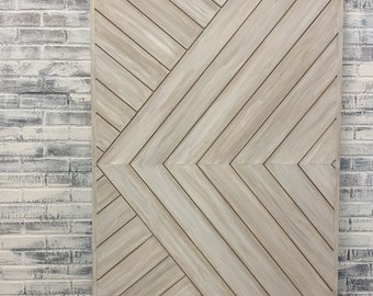 Modern Chevron Barn Door, Custom Hand-Painted Artwork