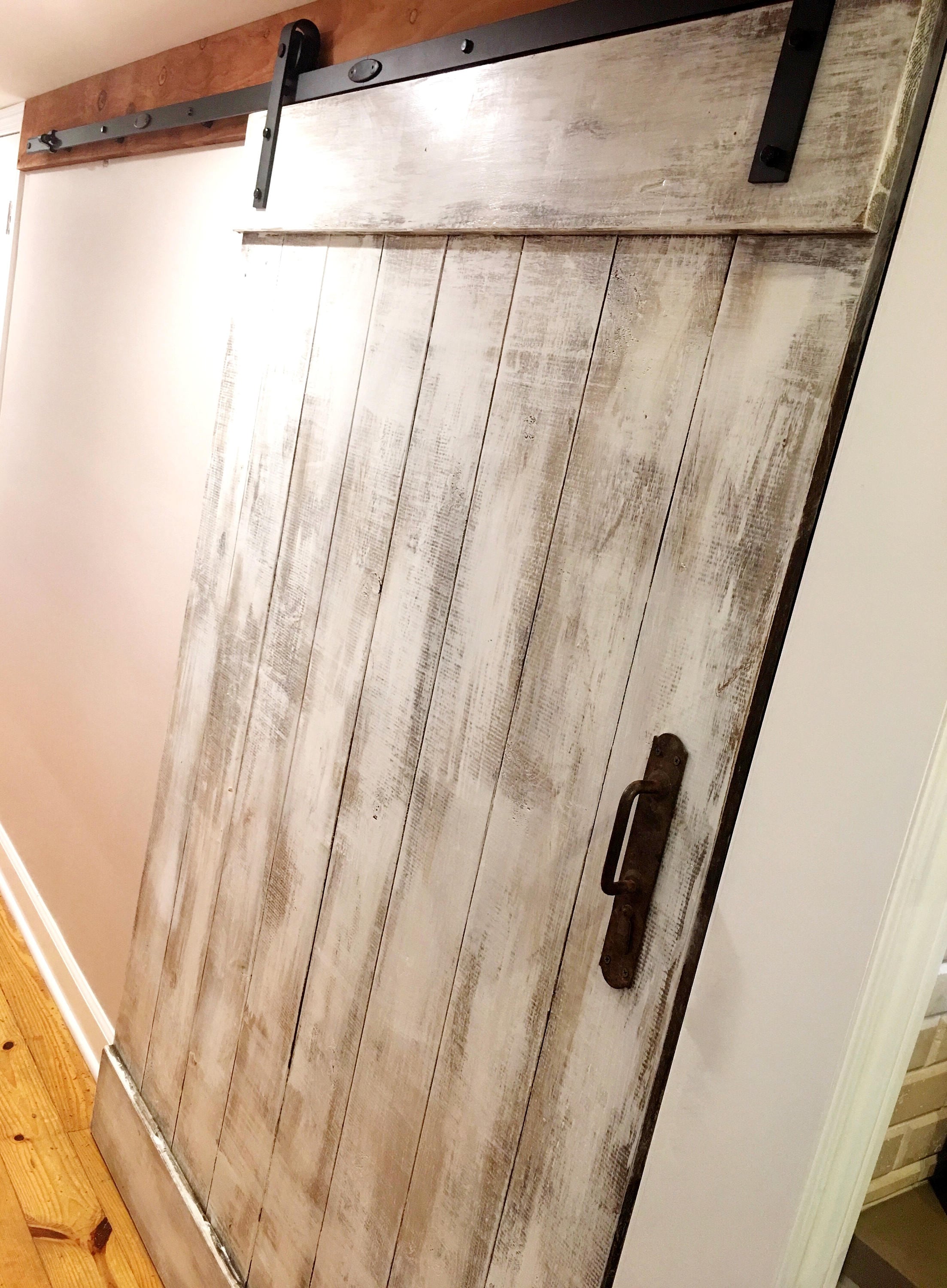 White Barn Door Vertical Plank Barn Door Shabby Chic White Custom Sliding Barn Door Etsy