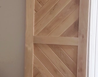 Custom Chevron White Oak Barn Door