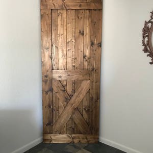 Custom Bottom X Sliding Barn Door, Half X Barn Door