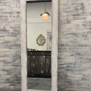 Custom Framed Mirrored  Barn Door, Shabby Chic Inspired  Mirrored Barn Door,  Full Length Mirror