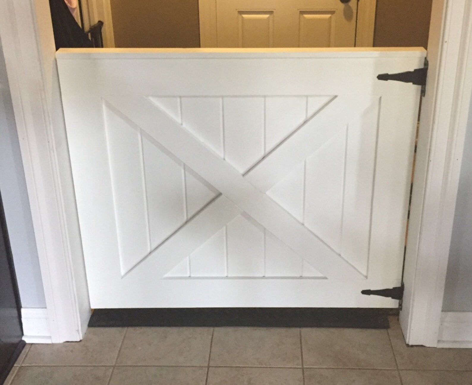 Custom Barn Door Baby Gate White Painted Baby and Pet Gate Etsy