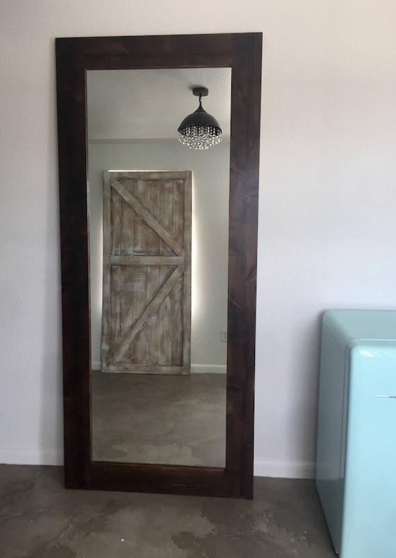 Mirror Framed Sliding Barn Door Etsy