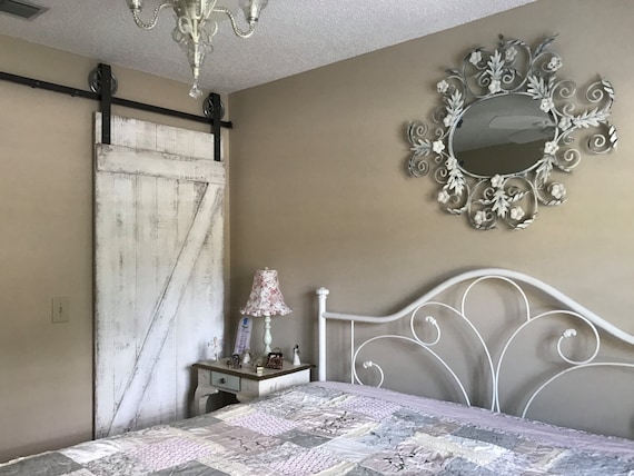 Shabby Chic Z Sliding Barn Door White Barn Door