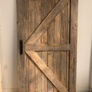 Custom K Style British Brace Sliding Barn Door