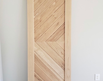 Chevron White Oak Barn Door Custom White Oak Hinged Door