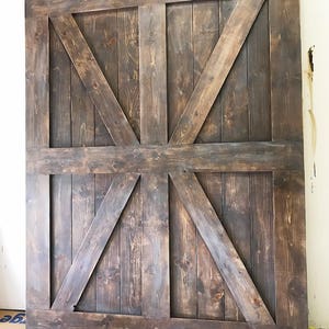 Custom Double British Brace Sliding Barn Door