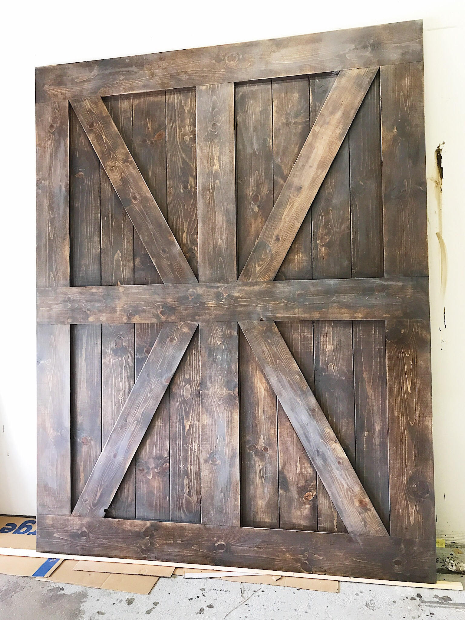 Custom Double British Brace Sliding Barn Door 