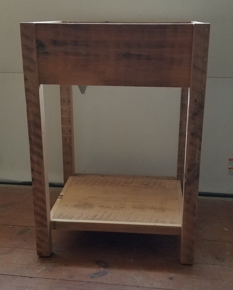 Vanity Reclaimed Pine Barnwood Post Vanity Rustic vanity Single sink vanity Farmhouse Post vanity
