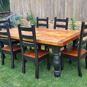 Reclaimed Oak Dining Chair: Unfinished Farmhouse Kitchen Chair