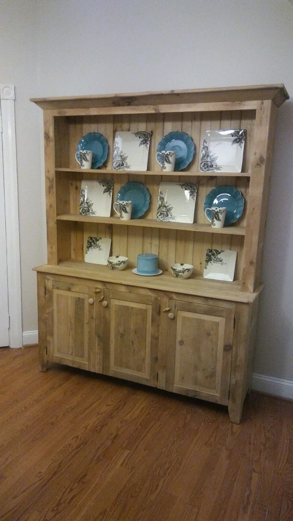 Barnwood china cabinet deals