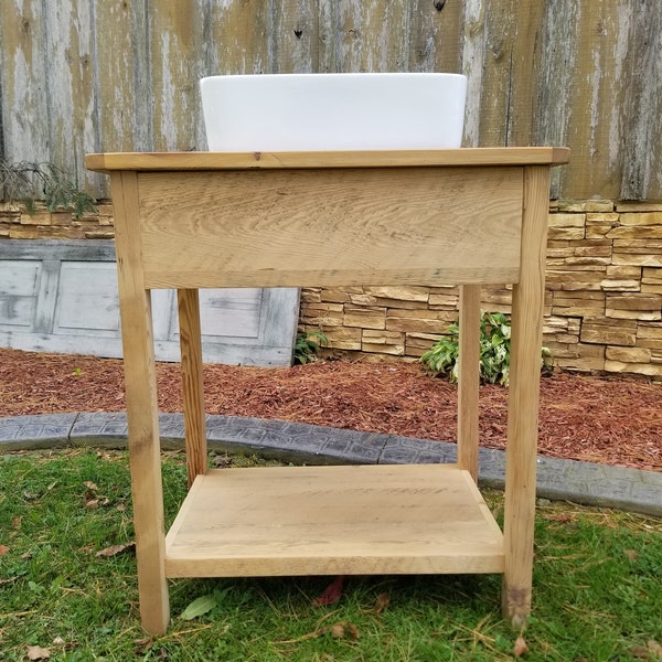 Vanity, Post vanity, Single sink vanity, Reclaimed Pine Barnwood Post Vanity, Rustic vanity, Farmhouse