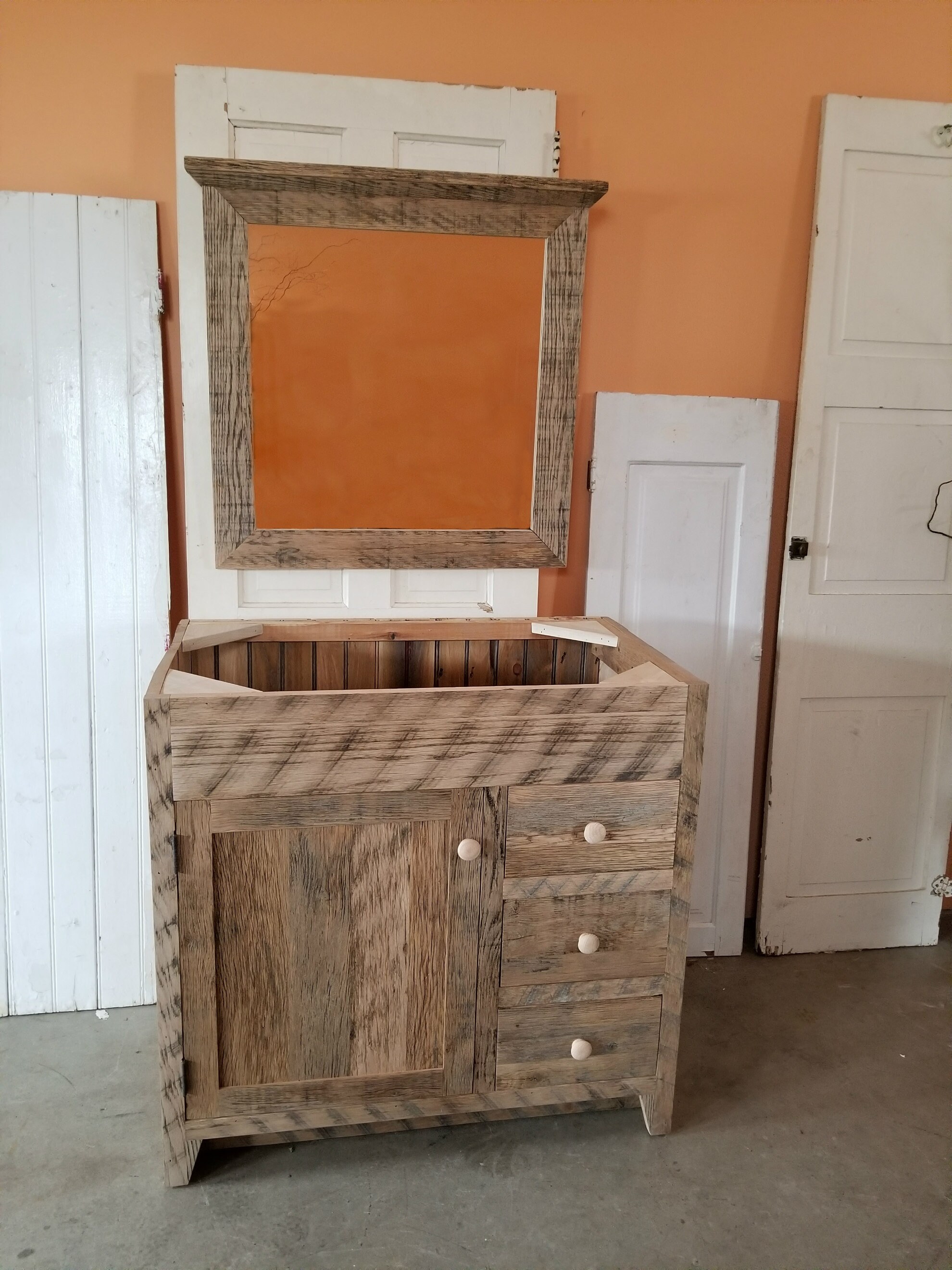 Vanity Granero de Madera Vanidad Tocador de Baño Vanidad | Etsy