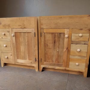 48" Reclaimed Barnwood Pine Bathroom Vanity with Drawers - Unfinished