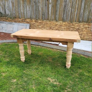 Reclaimed Pine Barnwood Farmhouse Table, Rustic Dining Table, Custom Legs imagen 4
