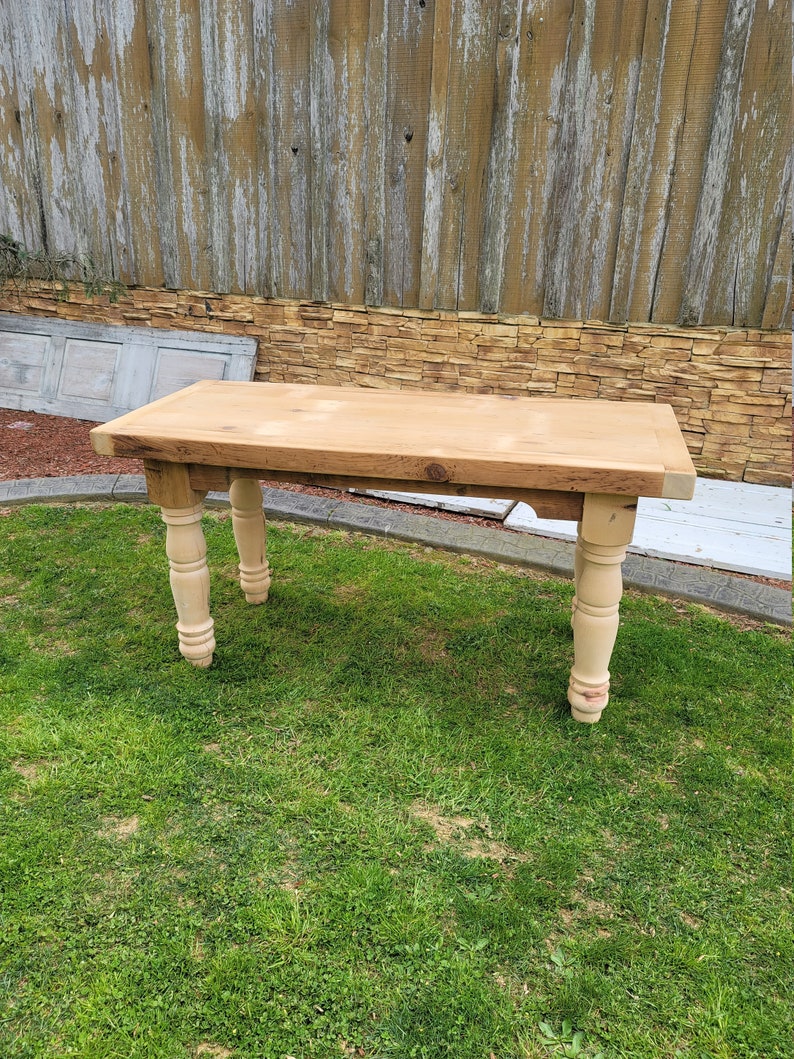 Reclaimed Pine Barnwood Farmhouse Table, Rustic Dining Table, Custom Legs imagen 4