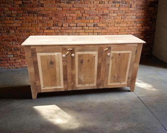 5Ft Reclaimed barnwood Buffet Unfinished, Side Board, Buffet, Farmhouse buffet, Farmhouse