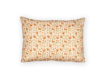 Höstkuddar med ekollon | Höstlövmönster, Neutral Orange Beige