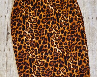 RTS~  VICTORIASBLISS Women's Leopard Liverpool Modest Knit Pencil Skirt~