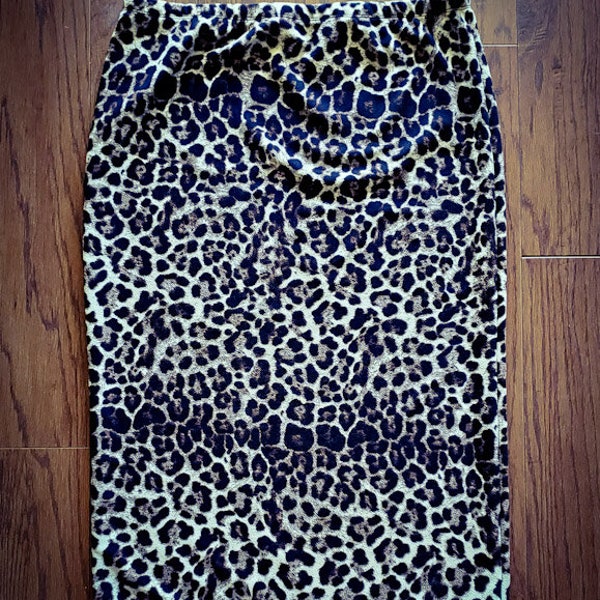 RTS!! VictoriasBliss Women's Modest Knit Pencil Skirt~ Leopard Print Liverpool Knit SKIRT