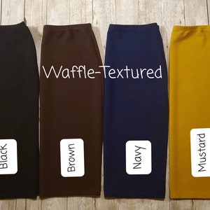 VictoriasblissGirl's Waffle-Textured Modest Knit Pencil Skirt Collection Modest Girls Skirt, Toddler Girls image 2