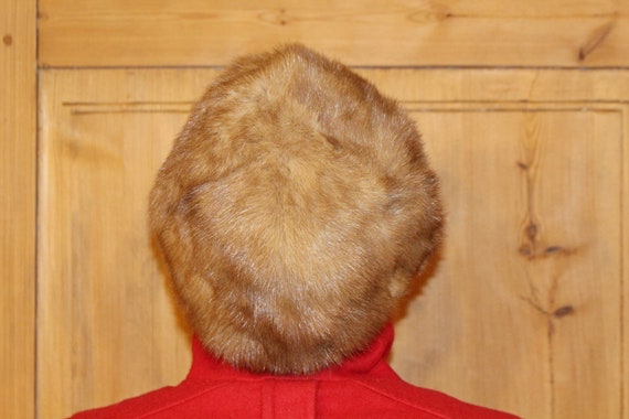 Vintage MINK fur hat SIZE 57 Womens fur hat Natur… - image 4