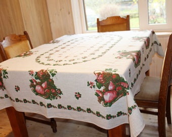 Mantel de lino grande Ropa de cocina vintage Tablerunner de lino natural Estilo campestre Ropa de mesa de granja Mantelería rectangular