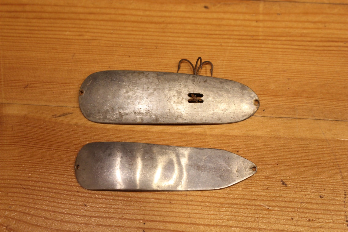 Vintage BRASS Fishing Lures Set of 2 Vintage Handmade Fishing Etsy