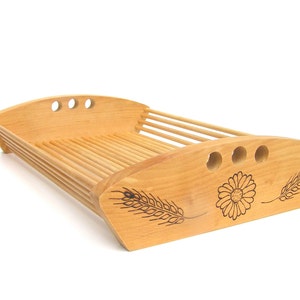 Vintage wooden serving tray Breakfast tray Handmade serving tray Natural birch tree serving tray Natural kitchen decor Farmhouse kitchen