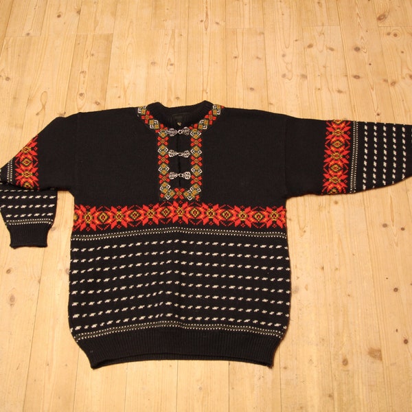 Unisex Norwegian Wool Sweater Size M Authentic Thick Warm Norwegian Pullover Sweater Norwool Unisex Pulli Nordic Sweater Nordic folk