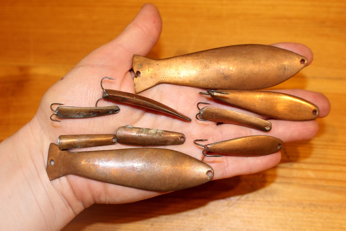 Handmade COPPER Lures Soviet Vintage Handmade Fishing Lures Etsy