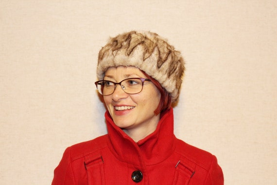 Fur hat Vintage real fur hat Natural fur hat Women