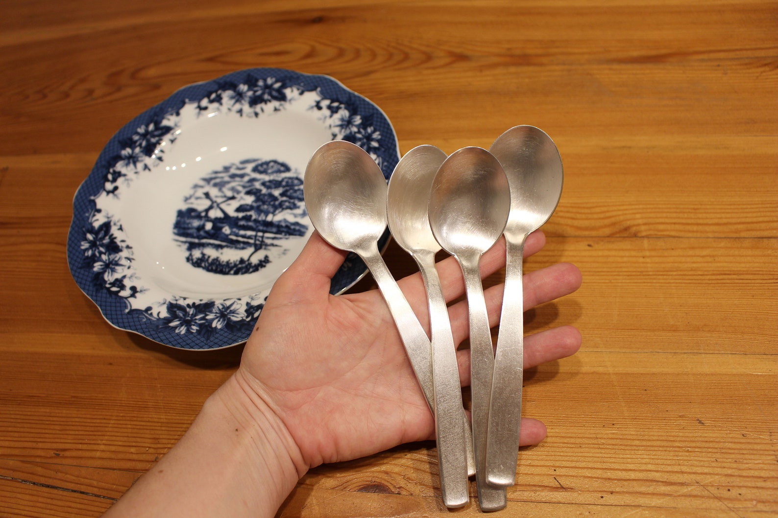 Silver Tablespoons Vintage German Silver Tablespoon Set of 4 Etsy