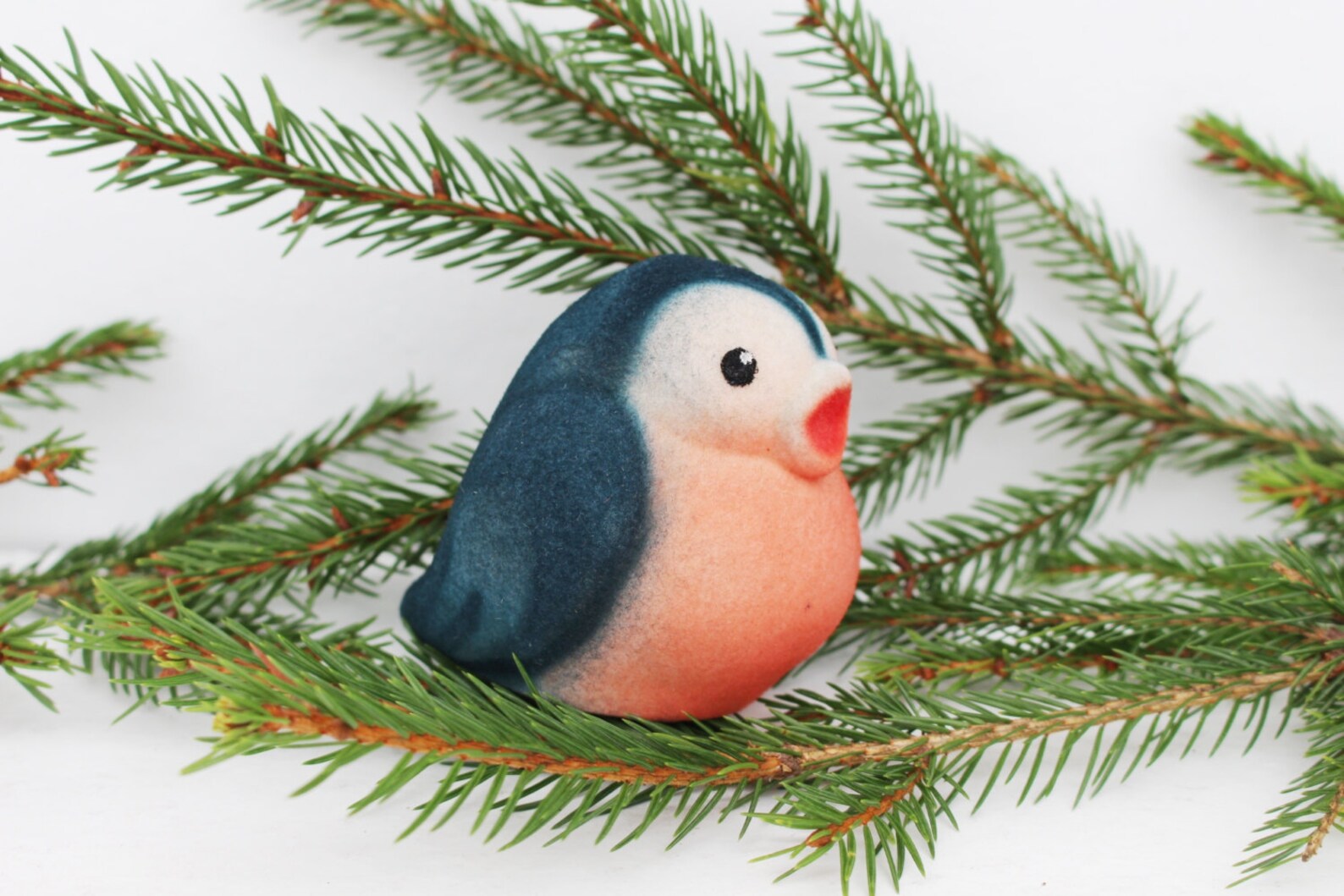 Bullfinch Soviet Vintage Soft Toy Bird Vintage Unused Home Decor Gift