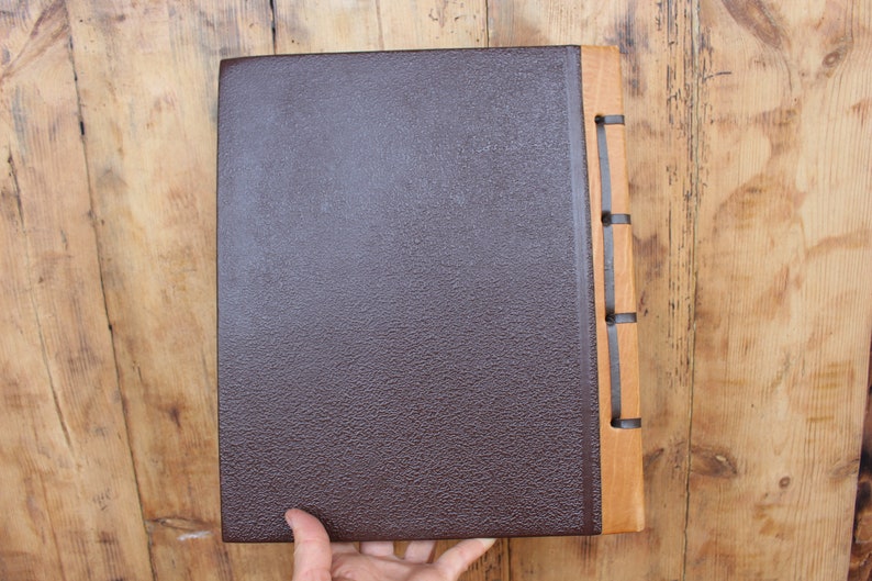 NOS Vintage viking ship Photo album Handmade genuine leather photo album Vintage scrapbook Vikings Estonia Estonian
