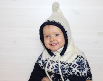 1 2 T Kids Pure Wool Cardigan With Hood Baby Wool Sweater Etsy Australia