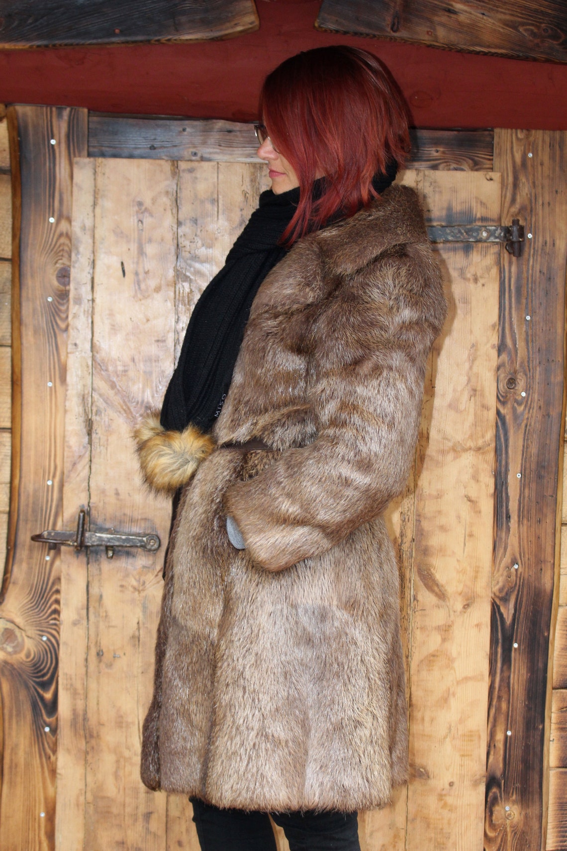 VINTAGE Muskrat Coat Muskrat Fur Coat Trench Coat SIZE S to M Etsy